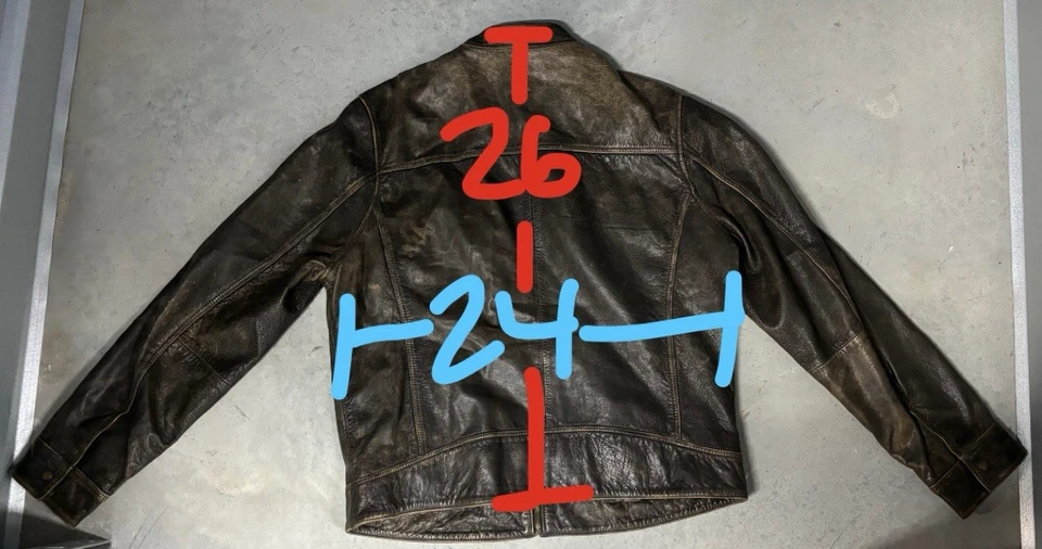 Chaqueta de cuero marrón XL Lucky Brand para hombre Foto 4 de 4