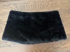 Black Faux Fur Stole / Wrap Soft Elegant Evening Shawl