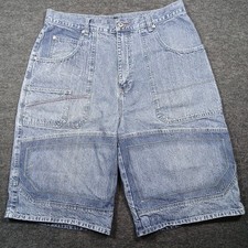 Vintage Sean John Baggy Jean Shorts Mens 36 Embroidered Carpenter Y2K Hip Hop