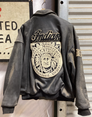INDIAN MOTORCYCLE AUTHORIZED DEALER LEATHER JACKET MENS LARGE
