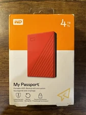 WD 4TB My Passport Portable External Hard Drive HDD WDBPKJ0040BRD-WESN SEALED