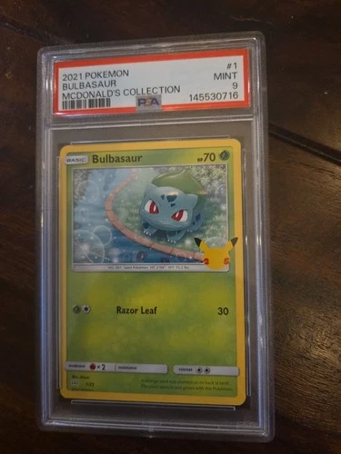 Bulbasaur 001/025 McDonald's 25th Anniversary Holo PSA 9