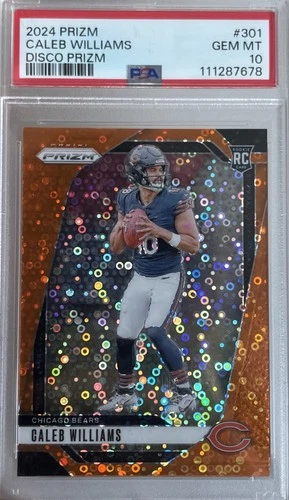 2024 Panini Prizm - Rookies Caleb Williams #301 Disco Prizm RC PSA 10