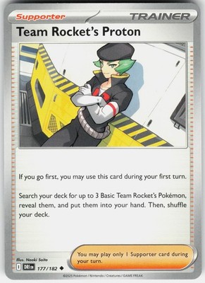 TEAM ROCKET'S PROTON 177/182 - POKEMON DESTINED RIVALS - NM UNCOMMON
