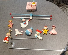 Vintage 1970's Irmi  Hand Painted Children's Mobile No. M815 Mother Goose w/box