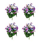 365 Blooming Decor Artificial Pansy Bushes, Lifelike Purple/Pink/Lavender Blo...