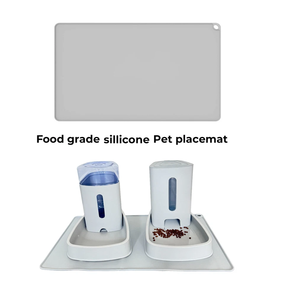 Alfombra de comedor de silicona para mascotas perro gato alfombra de comida impermeable antideslizante fácil de limpiar Foto 4 de 4
