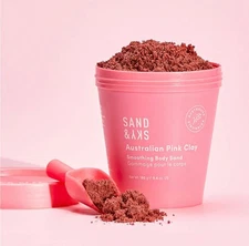 Sand & Sky Australian Pink Clay Smoothing Body Sand Scrub Exfoliating 6.4 OZ
