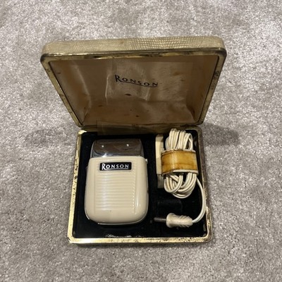 Ronson Super Trim Elektrorasierer beige, Vintage mit Original Etui