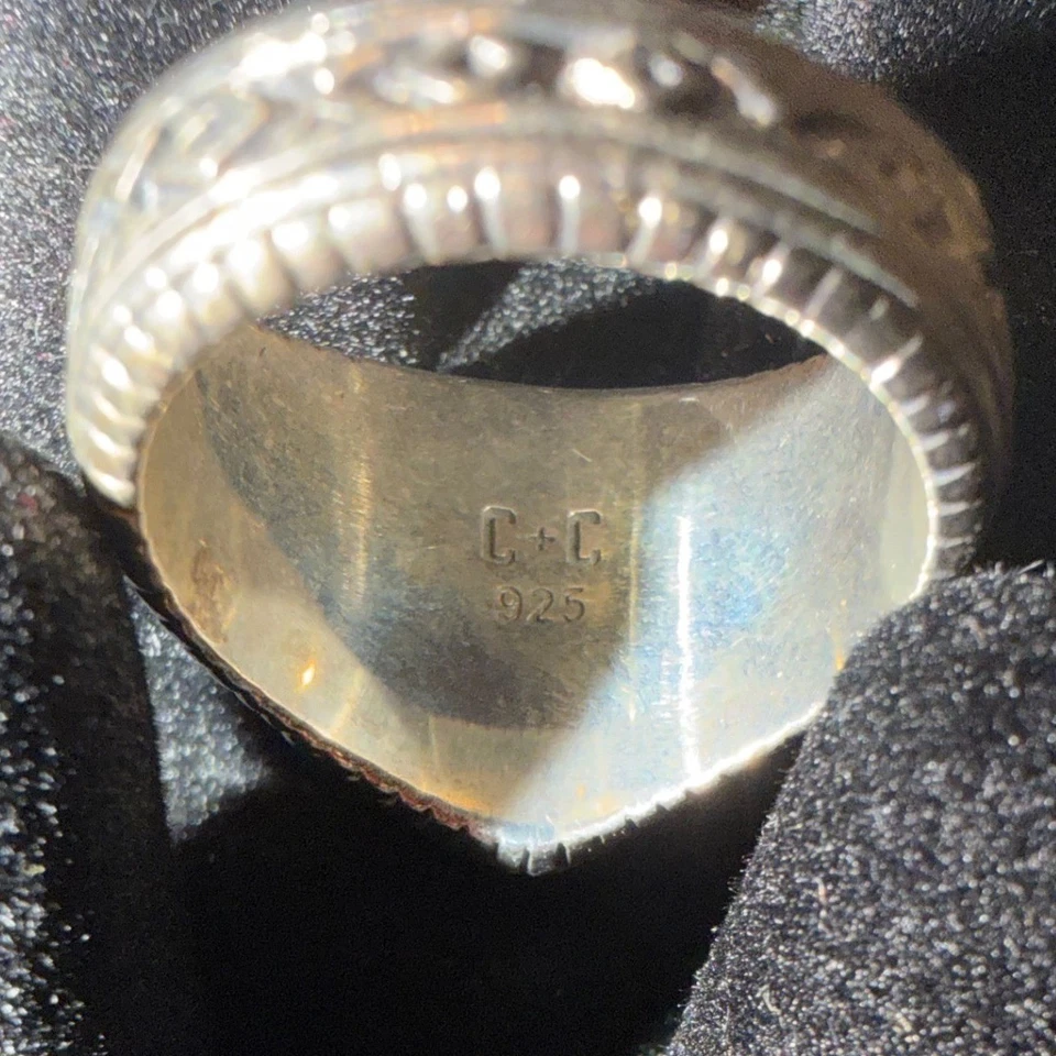 Scott Kay Hombre Plata Esterlina Flor de Lis Diseño Cruz (Talla 12) Foto 4 de 4