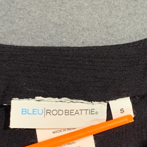 Bleu Rod Beattie Womens Dress Size S Black Sleeveless V Neck Rayon Tiered - Picture 2 of 6