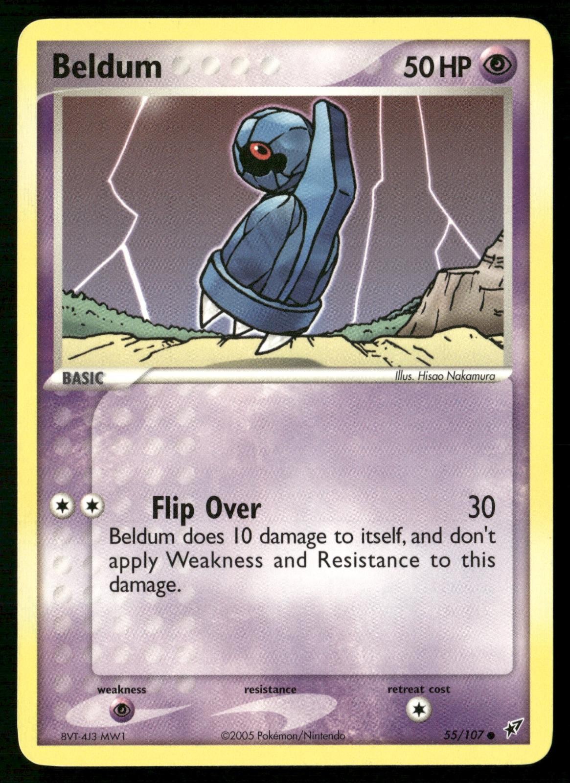 Pokemon Beldum Deoxys 55/107 Common Lightly Played