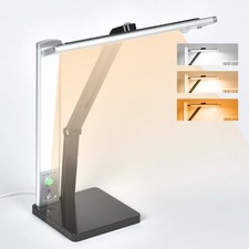 2-in-1 Magnetic LED Desk Lamp, USB-C Rechargeable Task Light with Detachable