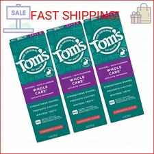 Tom's of Maine Whole Care Natural Toothpaste with Fluoride, Cinnamon Clove, 4.0