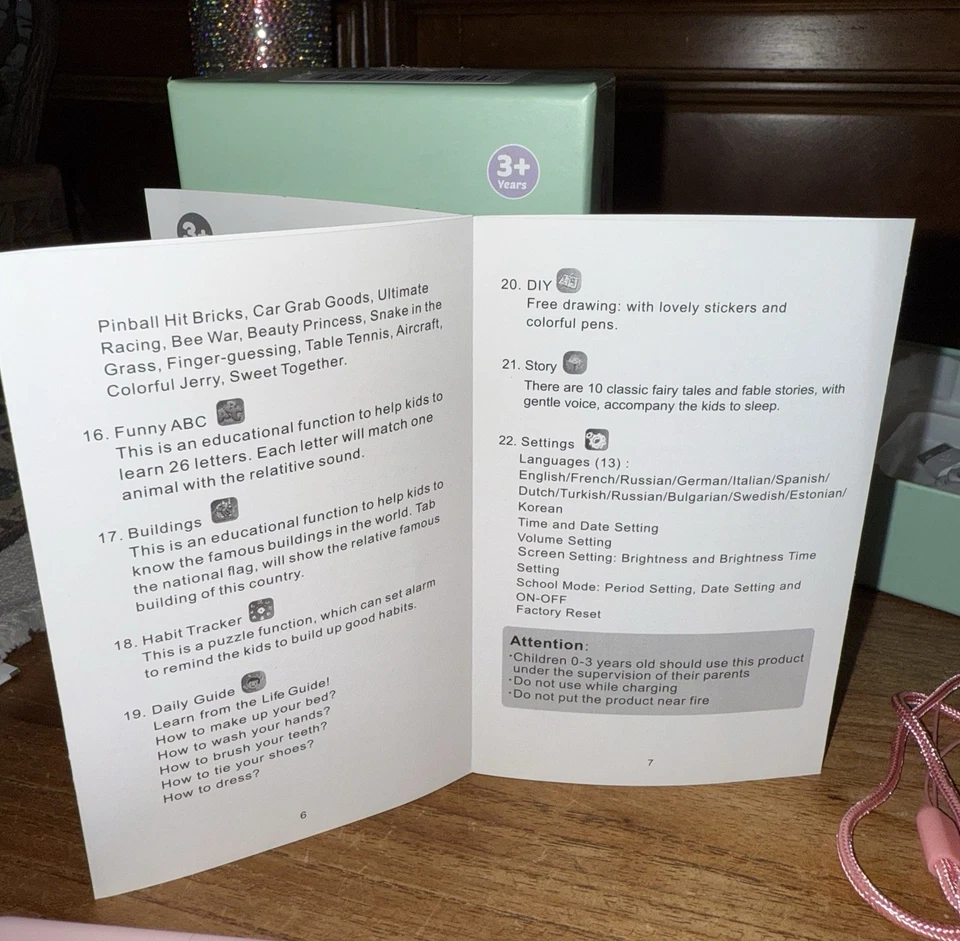 Funda de silicona con pantalla táctil para teléfono inteligente para niños tarjeta rosa unicornio 8G 3-10 años nueva en caja Foto 4 de 4