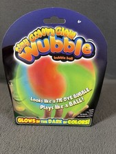 Tiny Groovy Glow Wubble Bubble Ball Tie Dye Glows in Dark New Sealed Toy