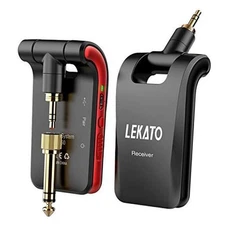  Wireless Guitar System 2.4GHz Guitar Wireless Transmitter Receiver with black