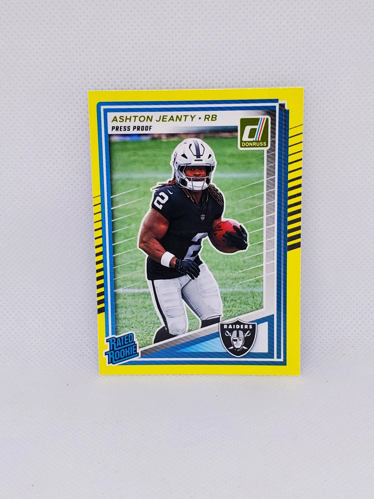 2025 Panini Donruss Ashton Jeanty #305 Press Proof Yellow