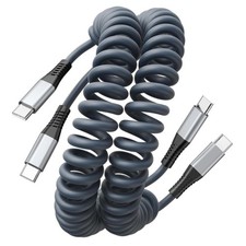USB C Cable 3FT 2Pack Coiled USB C to USB C Charger Cable for Car