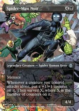 4 x Spider-Man Noir - Borderless - Marvel's Spider-Man - NM-Mint - MTG