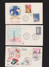 Lot 3 FDC Télécommunications & Radio - Vatican, Dahomey, France Maurice Bourdet