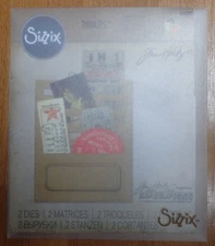 Tim Holtz; Stitched Slots Die set; 2 dies; for making Junk Journals; NEW