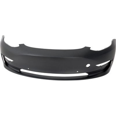 Front Bumper Cover Fascia For 2017-2023 Tesla Model 3 Primed with Tow Hook Hole
