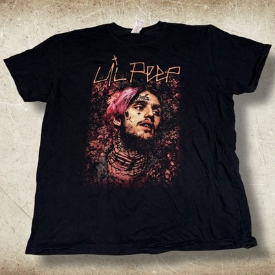 Lil Peep T-Shirt Men s Size XL Black Grunge Emo Rap Hip Hop Tour Merch Concert