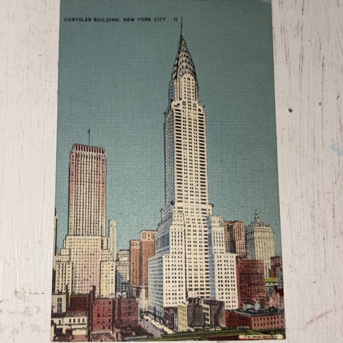 Chrysler Building New York City 1939 Posted Linen PC - Picture 1 of 5