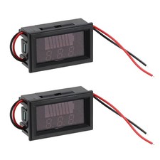 Voltage Battery Monitor, 2 Pcs 12V-60V Universal Battery Meter, Blue Display