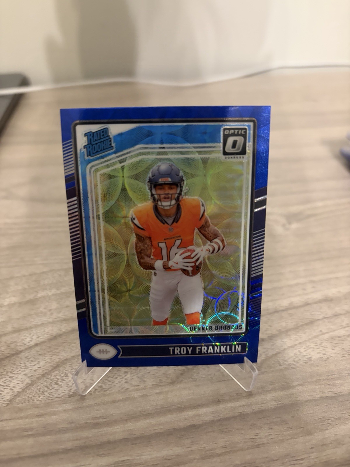 2024 Panini Donruss Optic - Rated Rookie Troy Franklin #294 Blue Scope Prizm...