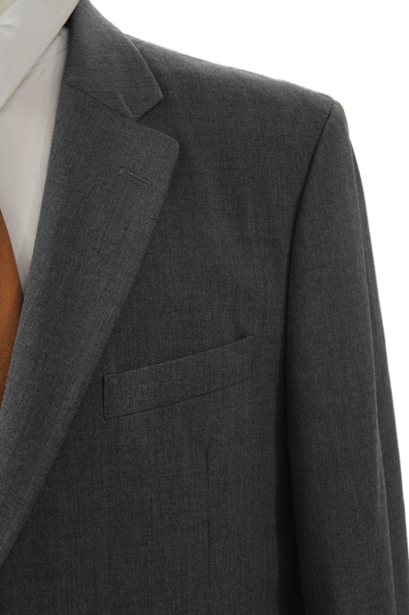 Nautica Mens Gray Solid Collared Button Suit Jack… - image 2