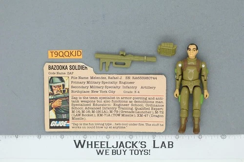 Zap V1 Straight Arms 100% Complete RARE GUN G.I. Joe 1983 Hasbro Vintage Action