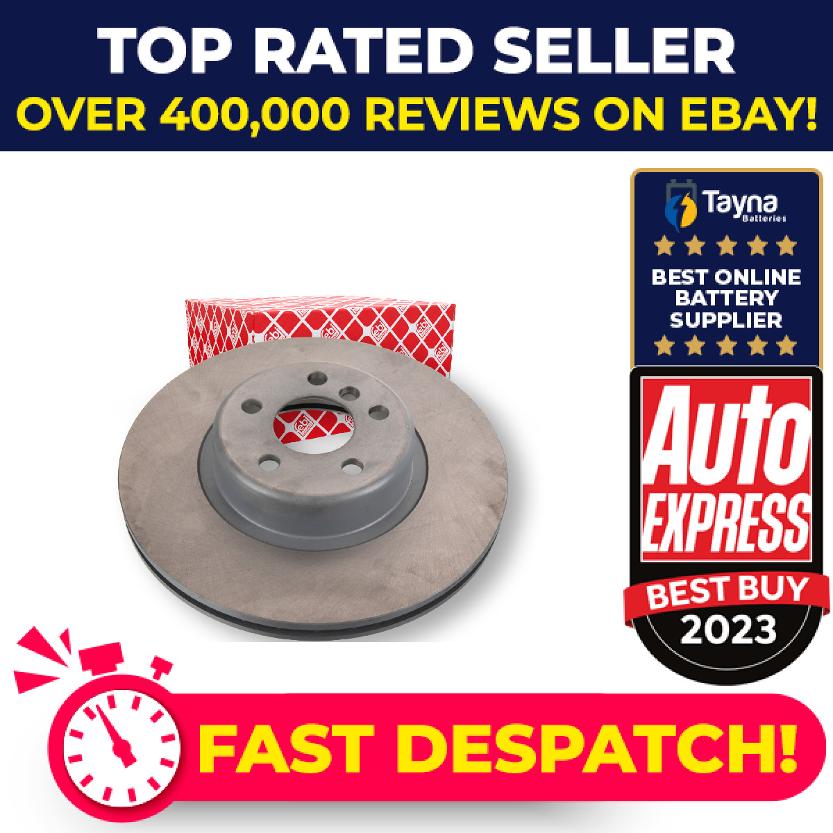 2x Brake Discs Pair Vented Front 330mm 173011 Febi Set 34106880072 34116860907