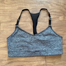 Victoria's Secret VSX Sport Sports Bra Size M  The Player Racerback Gray Black