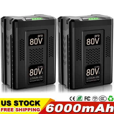 #ad 1 2PACK For Greenworks 80V Pro 8.0Ah Lithium Battery GBA80200 GBA80400 Battery $226.99