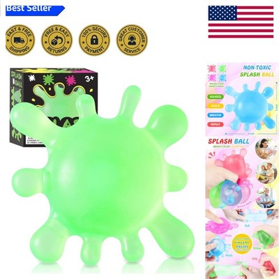Green Squishy Stress Splat Toy - Supportive Fidget for Children and Autism