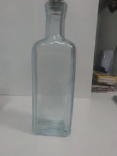 Antique Pinex cough syrup embossed blue medicine bottle in perfect condition...