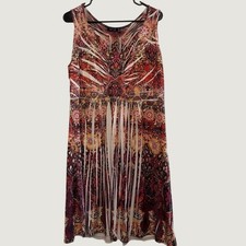 Apt 9 Womens 2X Sleeveless Empire Waist Kaleidoscope Print Boho Dress