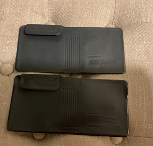 American Express Travelers Cheques Empty Holder Vinyl Navy Blue (2)
