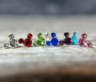 1pc Mouse Gem Nose Ring Stud Bone 20g Minnie Mickey Nostril Piercing Jewelry