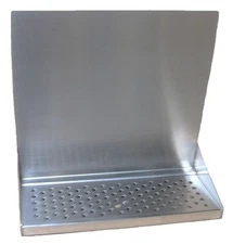 Draft Beer Tower Wall Mt Drip Tray 15"  Long w/ s.s. Grill & Drain # DTWM15SS