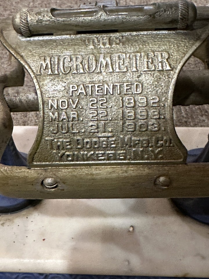 Antique Weight Balance Scale Micrometer Dodge Co Yonkers, New York eBay