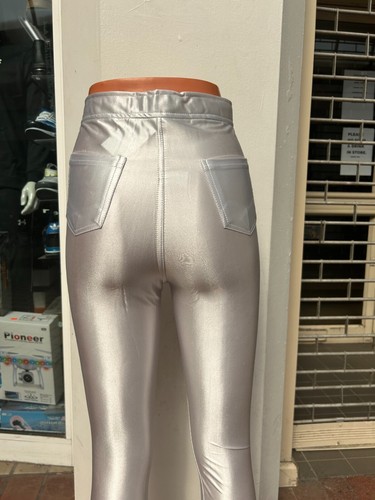 WOMENS LADIES FASHION AMERICAN APPAREL STYLE SHINY DISCO PANTS UK 6 8 10 12 14 - Picture 10 of 14