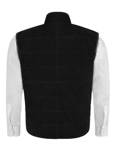 Nuevo Chaleco Chaleco Estilo Chaleco Estilo de Gamuza Negra Hecho a Mano para Hombre - Imagen 2 de 8