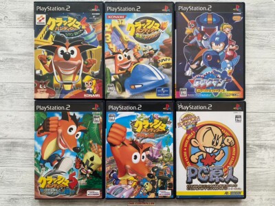 SONY PS2 Crash Bandicoot & Rockman Power Battle Fighters & PC Genjin from Japan