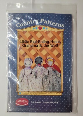 Little Red Riding Hood Grandma and the Wolf Ozark Crafts Country Pattern #910