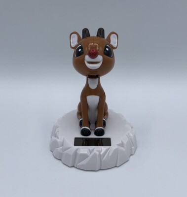 Rudolph The Red Nosed Reindeer Christmas Decor Solar Bobblehead, RUZ ...