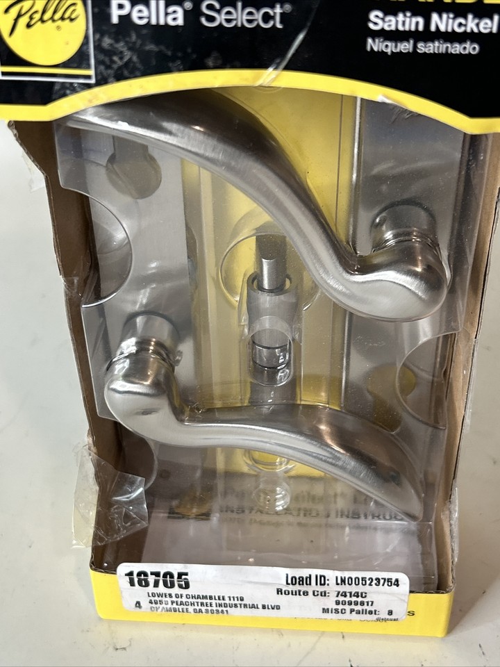 Pella Select, Satin Nickel , Storm Door Handle Set NEW Open Box eBay