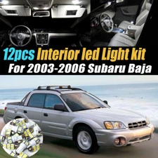 12Pc Super White Car Interior LED Light Bulb Kit for 2003-2006 Subaru Baja